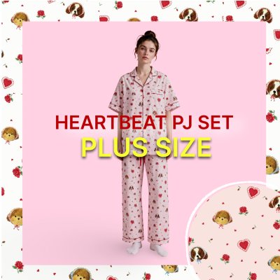 PLUS SIZE HEARTBEAT PJ SET