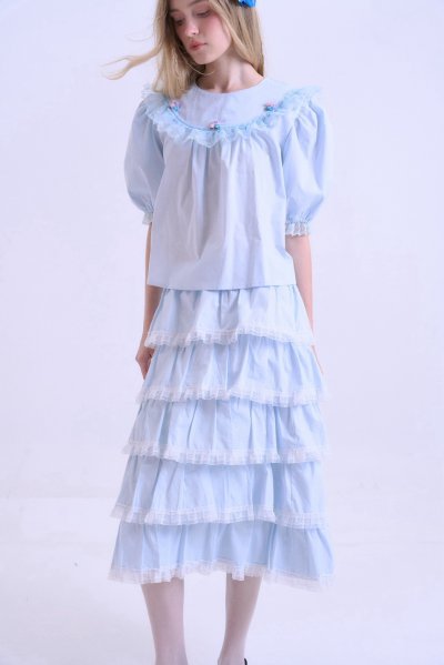 จัดส่ง 5/11 MARGARETT TOP (BLUE)