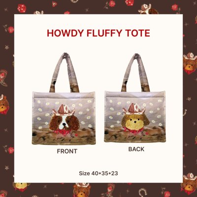 จัดส่ง 11 กันยา COWBOY FLUFFY TOTE