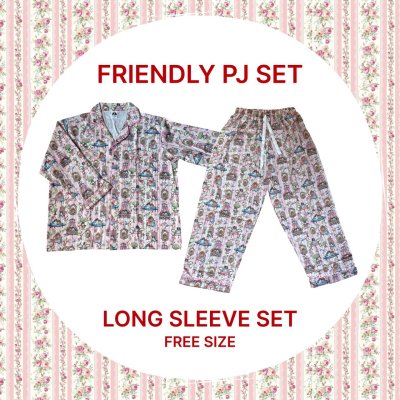 LOT 2 จัดส่ง 27 เมษา FRIENDLY PJ (เเขนยาว SET) FREESIZE