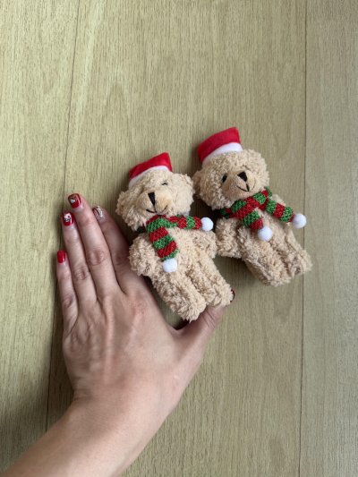 Santa Teddy hairclip (XL)