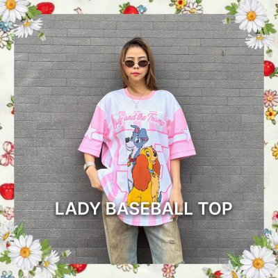 lady baseball top