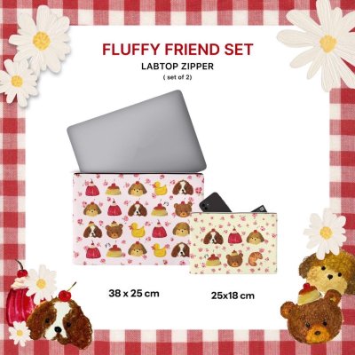 พร้อมส่ง  fluffy laptop