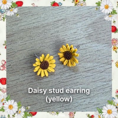 Daisy 3D Earring yellow