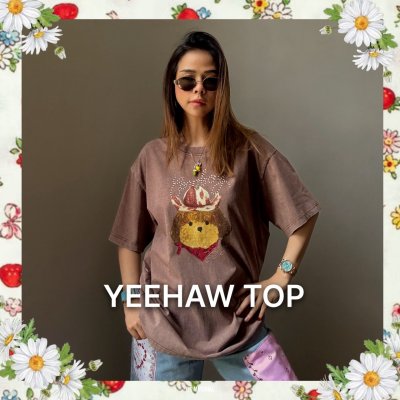 YEEHAW TOP เสื้อฟอก (BROWN)