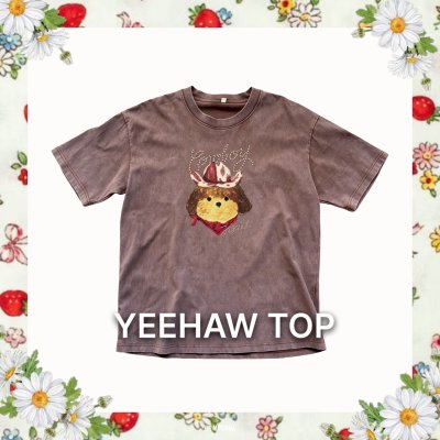 YEEHAW TOP เสื้อฟอก (BROWN)