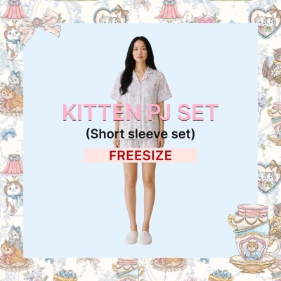 FREESIZE KITTEN PJ SHORT SET (ชุดสั้น)