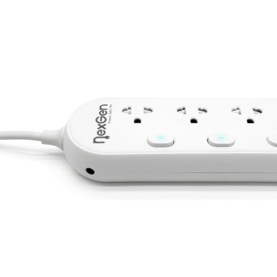 Nexgen ปลั๊กไฟ 4 สวิตช์ 4 ช่อง 2 USB 1 TYPE-C  รุ่น NG-431C สีขาว 5 เมตร