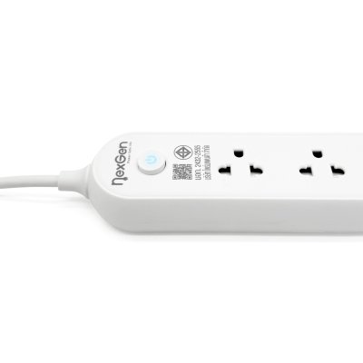 Nexgen ปลั๊กไฟ 1 สวิตช์ 3 ช่อง 2 USB 1 TYPE-C  รุ่น NG-131C สีขาว 5 เมตร