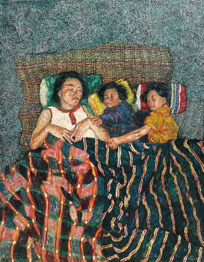 Family's Hug, 180x140 c.m., oil on canvas, 2015
