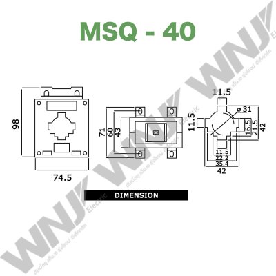 Current Transformer รุ่น MSQ-40