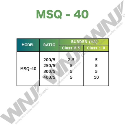 Current Transformer รุ่น MSQ-40