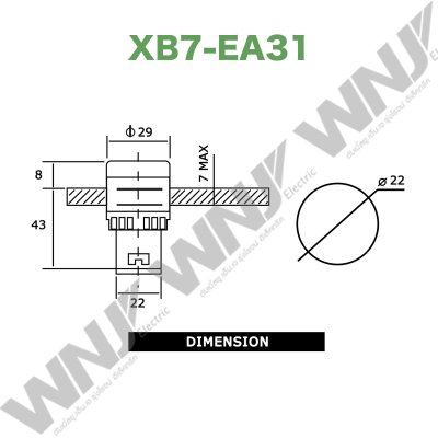 Push Button Switch รุ่น XB7-EA31