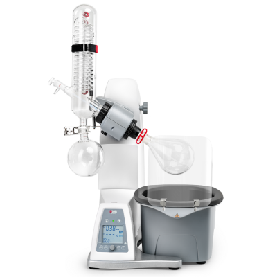 RE100-Pro Rotary Evaporator with set of glassware vertical