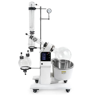 RE200-Pro Package 20L Rotary Evaporator with set of glassware vertical
