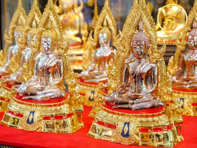 พระพุทธชินราช รุ่น ทวีสุข ปี68 ขนาดหน้าตัก 3.9 นิ้ว Pink Gold