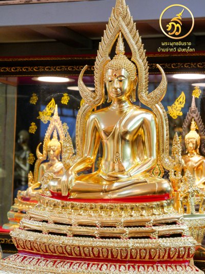 พระพทุธชินราช รุ่น เศรษฐีทวีศิลป์ ปี2568 ขนาดหน้าตัก 9 นิ้ว ปิดทองคำเเท้