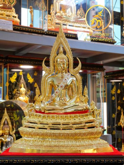 พระพทุธชินราช รุ่น เศรษฐีทวีศิลป์ ปี2568 ขนาดหน้าตัก 9 นิ้ว เเบบกะไหล่ทอง