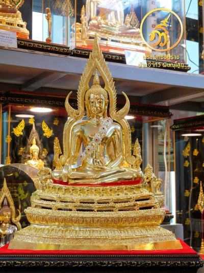 พระพทุธชินราช รุ่น เศรษฐีทวีศิลป์ ปี2568 ขนาดหน้าตัก 9 นิ้ว เเบบกะไหล่ทอง