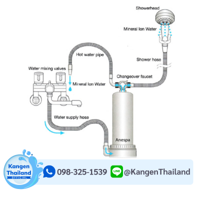 ANESPA DX – Water purifier for shower and household use