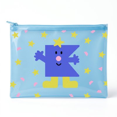 Character pocket zip folder