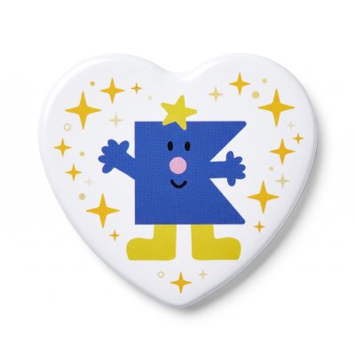 Pin Bage Heart shape