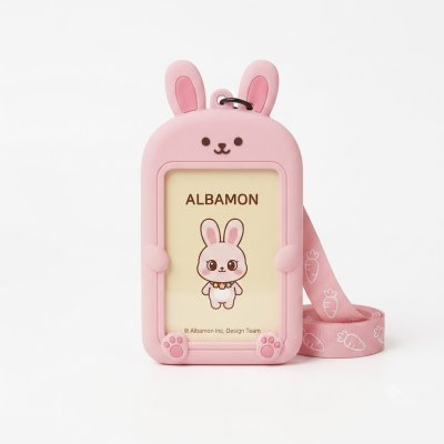 Character card holder with strap