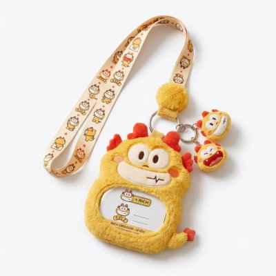 Character card holder with strap