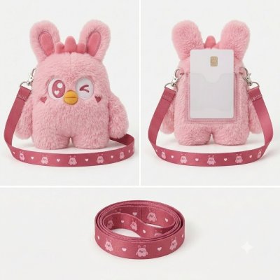 Character card holder with strap