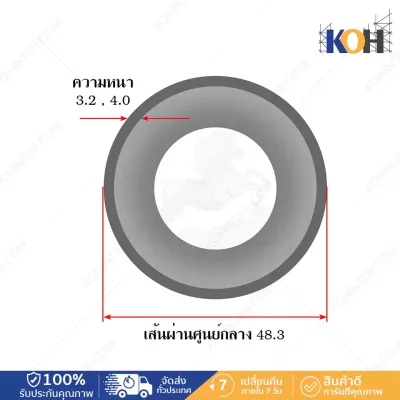 ท่อนั่งร้าน Round pipe BS1139 หนา 4.0 mm.