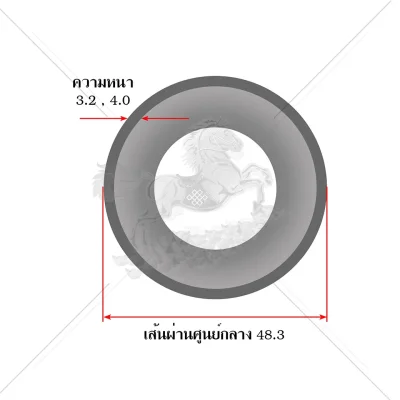 ท่อนั่งร้าน Round pipe BS1139 หนา 3.2 mm.