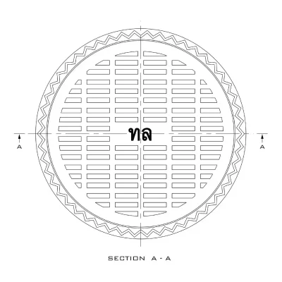 ฝาบ่อพัก ฝาบ่อพักเหล็กหล่อ (970x150mm) รับน้ำหนัก 40 ตัน