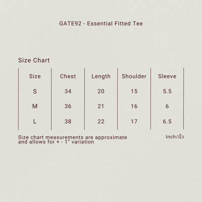 GATE92 - Essential Fitted Tee