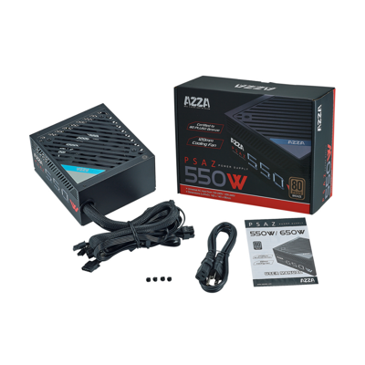 PSU (อุปกรณ์จ่ายไฟ) AZZA PSAZ 550W (80+BRONZE)