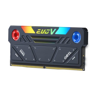 RAM (แรม) GeIL EVO V RGB 32GB (16x2) DDR5 6400MHz GREY (GESG532GB6400C38BDC) (LT)