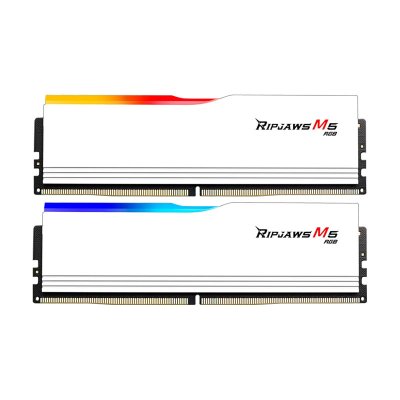 RAM (แรม) G.SKILL RIPJAWS M5 RGB 64GB (32x2) DDR5 5200MHz WHITE (F5-5200J4040A32GX2-RM5RW)