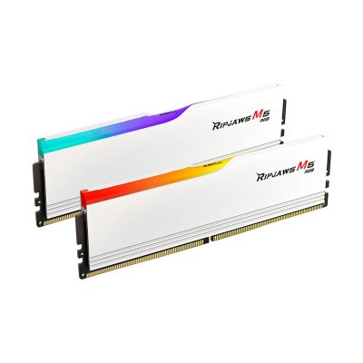 RAM (แรม) G.SKILL RIPJAWS M5 RGB 64GB (32x2) DDR5 5200MHz WHITE (F5-5200J4040A32GX2-RM5RW)