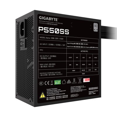 PSU (อุปกรณ์จ่ายไฟ) GIGABYTE GP-P550SS 550W (80+ SILVER) (3Y)