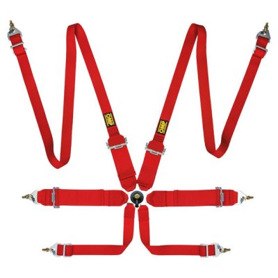 เข็มขัดนิรภัย OMP First 3"+2" Saloon 6 Point Harness