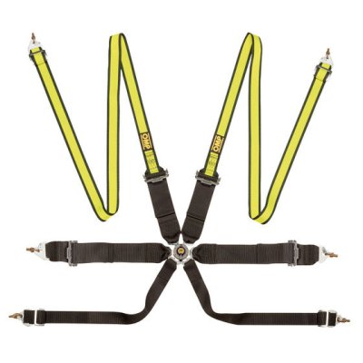 เข็มขัดนิรภัย OMP First 3"+2" Saloon 6 Point Harness