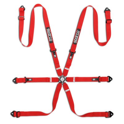 เข็มขัดนิรภัย Sparco Competition H-2 PU 6 Point Harness