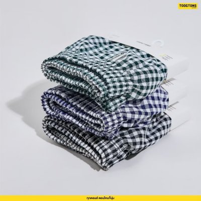 Boxer Cotton  ผ้าเชิ๊ต  ลายสก็อต