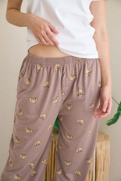 Toogtons ทุกตอนส์ กางเกงขายาว นุ่มเหมือนมาร์ชเมลโล่ ลายหมา กางเกงขายาวลำลอง ใส่สบาย