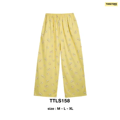 Toogtons ทุกตอนส์ กางเกงขายาว นุ่มเหมือนมาร์ชเมลโล่ ลายอาหาร กางเกงนอน กางเกงขายาวลำลอง ใส่สบาย