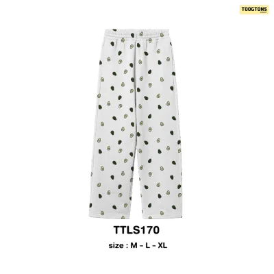 Toogtons ทุกตอนส์ กางเกงขายาว นุ่มเหมือนมาร์ชเมลโล่ ลายอาหาร กางเกงนอน กางเกงขายาวลำลอง ใส่สบาย