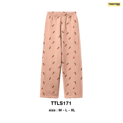 Toogtons ทุกตอนส์ กางเกงขายาว นุ่มเหมือนมาร์ชเมลโล่ ลายอาหาร กางเกงนอน กางเกงขายาวลำลอง ใส่สบาย