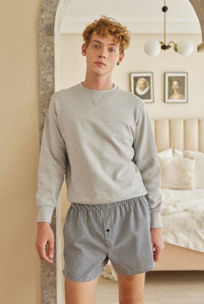 Boxer Cotton  ผ้าเชิ๊ต  ลายสก็อต