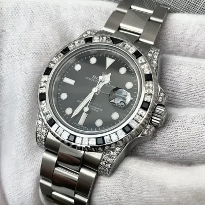 กรอบเพชร Rolex GMT Master2 Baguette Diamonds