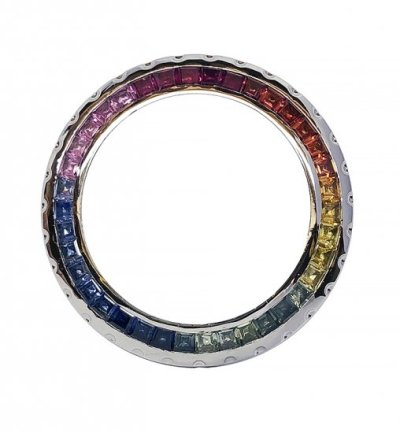 กรอบเพชร CHANEL J12 41mm Rainbow Baguette Sapphire