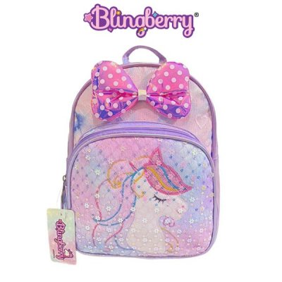 BLINGBERRY Tas Ransel Karakter Unicorn Super Cute Tas Jalan anak Blingberry Tas Fashion anak Kado Ulang tahun anak